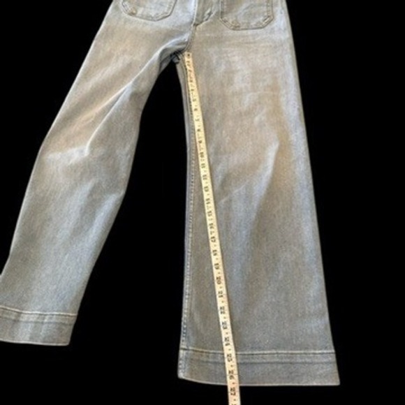 Maeve Anthropologie The Colette Wide Leg Jeans Light Wash Blue High Rise 26 - Picture 6 of 8